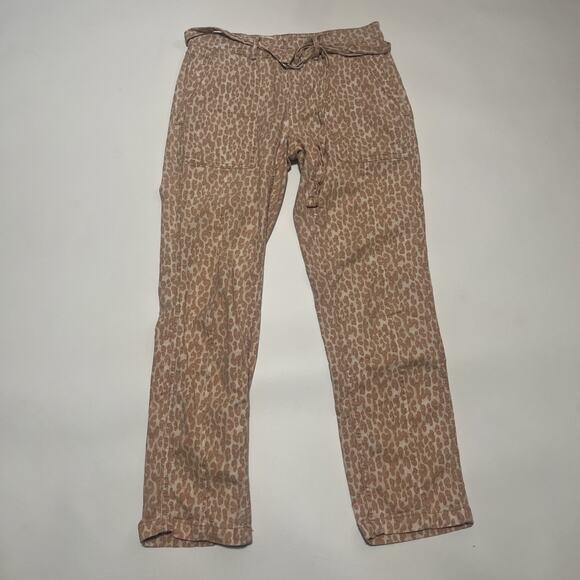 Anthropologie The Wanderer Leopard Print Utility Pants Size 27 Women's Beige - Picture 2 of 11